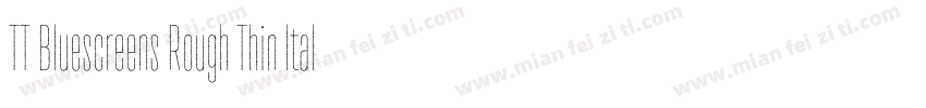TT Bluescreens Rough Thin ltalic字体转换